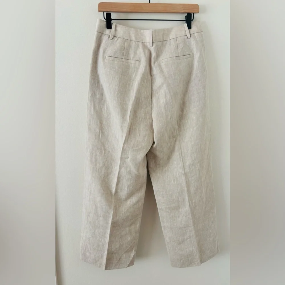 Banana Republic Beige Palma WideLeg 100% Linen Pants Size 6